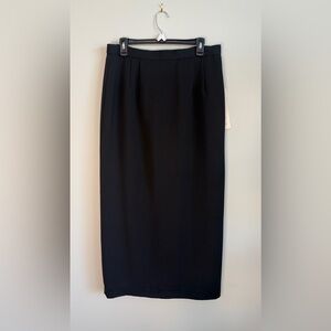 Marie St Claire Vintage NWT Black Midi Pencil Skirt Sz 14